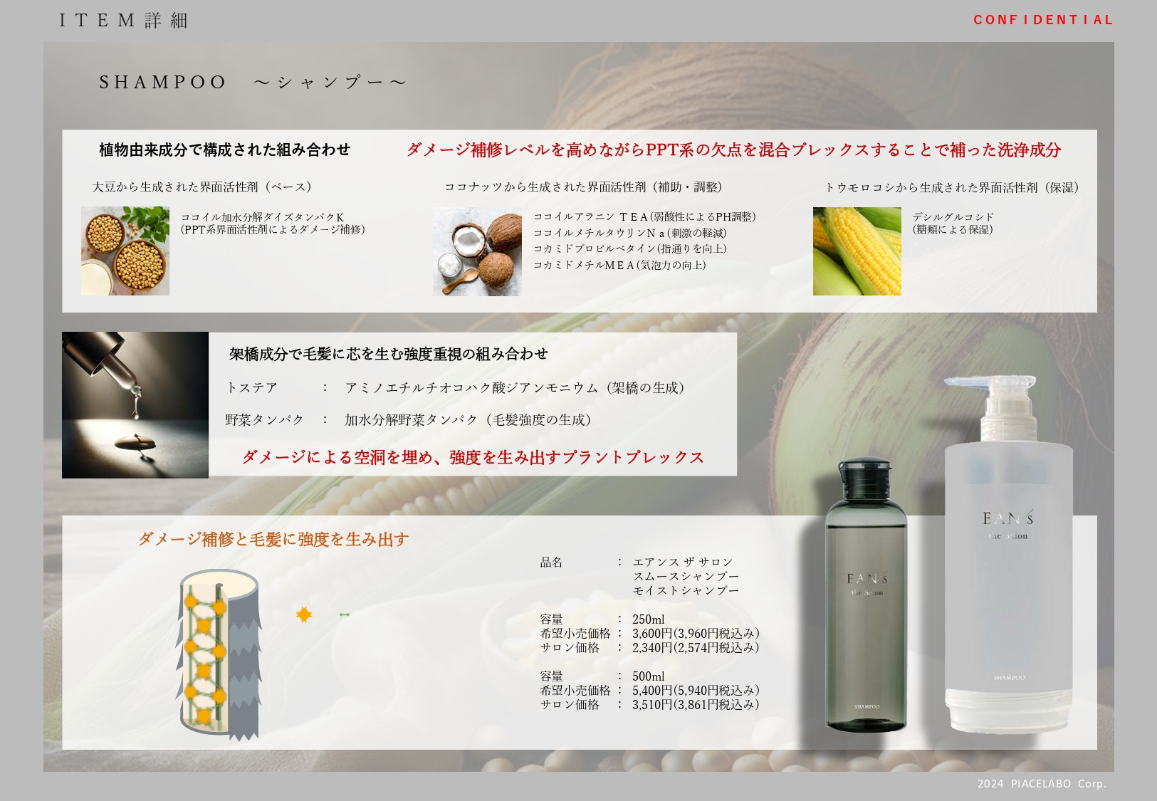 エアンス ザ サロン ヘアケア商品